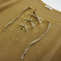 Waffle Lace Up Top (NOWOS) ※ご予約アイテム。