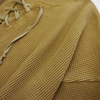 Waffle Lace Up Top (NOWOS) ※ご予約アイテム。