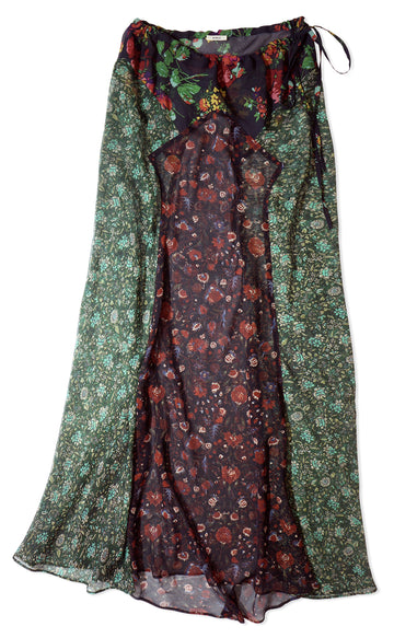 NOWOS epaulet shirt シャツ ジャケット 47-3-40 FLORAL PRINT LOOSE-FIT REGULAR COLLAR SHIRT(M Blue): S'YTE