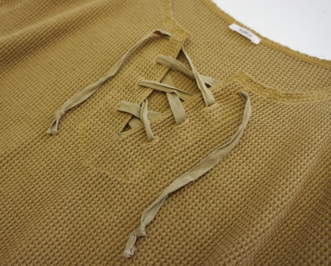 Waffle Lace Up Top (NOWOS) ※ご予約アイテム。
